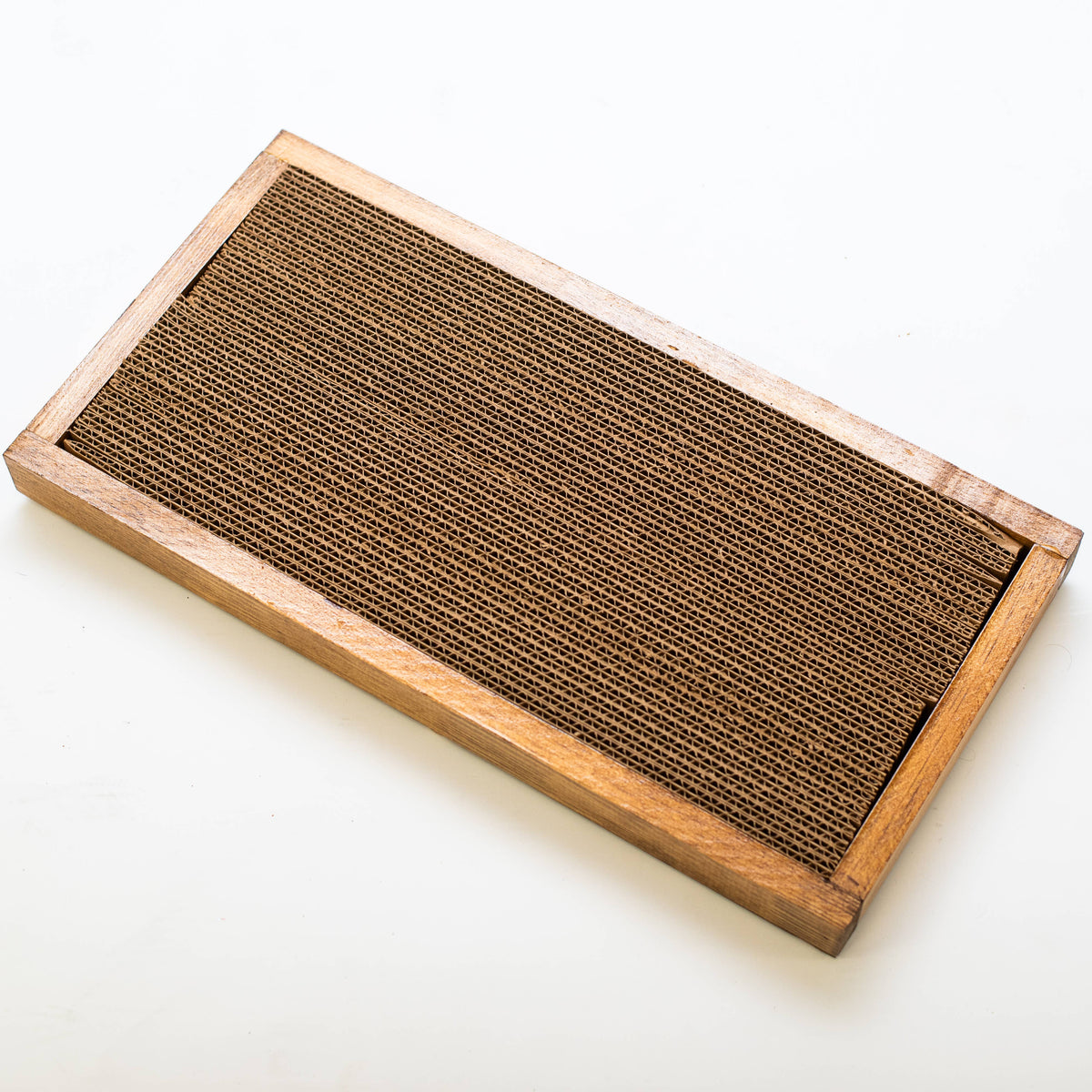 Wide Handmade Wooden Cat Scratcher