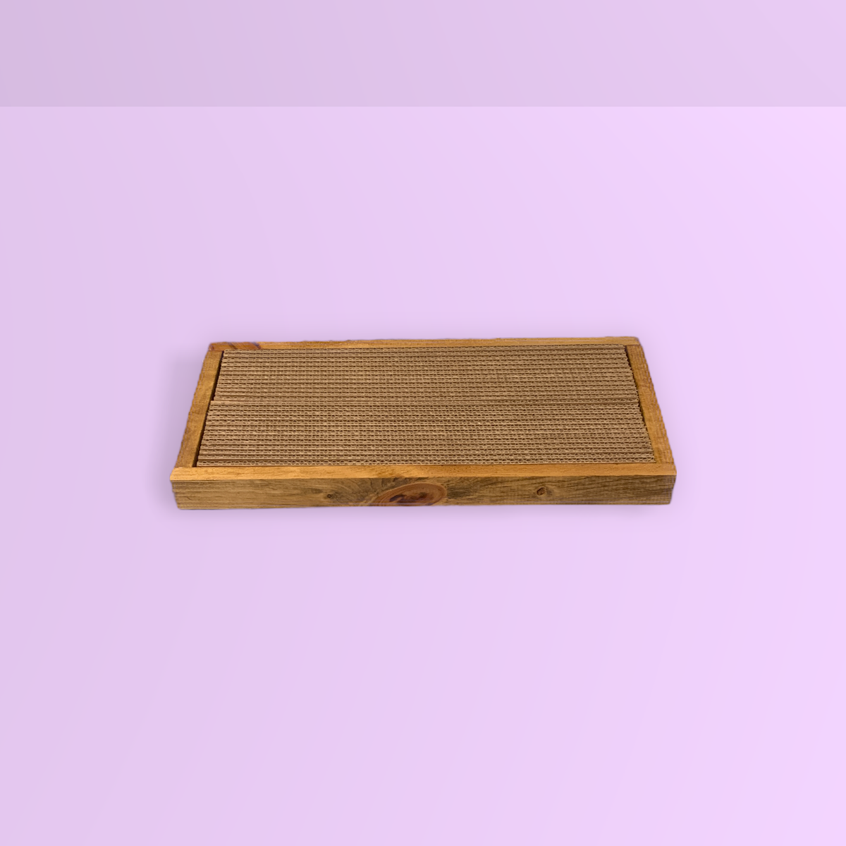 Wide Handmade Wooden Cat Scratcher